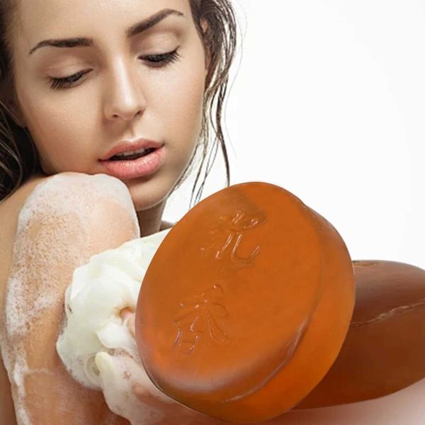 100g agarwood soap for face and body, handmade with deep cleansing and moisturizing properties, exfoliates gently