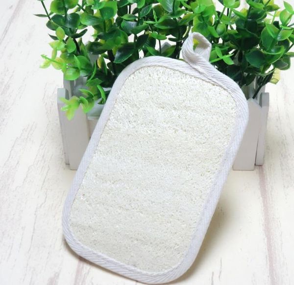10x15cm exfoliating loofah pads for bath, made of natural luffa and terry cloth, available in 4"x6" size for wholesale