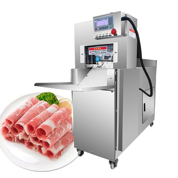 110V 220V 380V automatic meat slicer and grinder for mutton rolls, beef, lamb, potato, bread, and frozen food