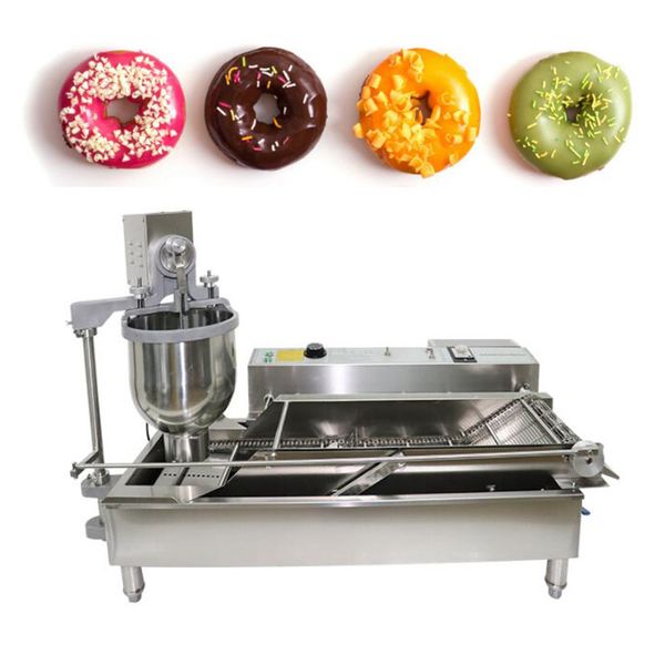 110V/220V 2-row mini donut maker, commercial-grade stainless steel multi-function automatic doughnut former