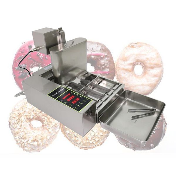 110V/220V compact four-row doughnut maker, stainless steel commercial automatic donut former for sale