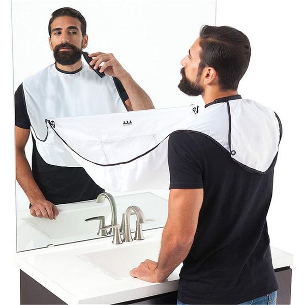 120x80cm waterproof men's shaving apron with floral pattern for bathroom use and household cleaning protection