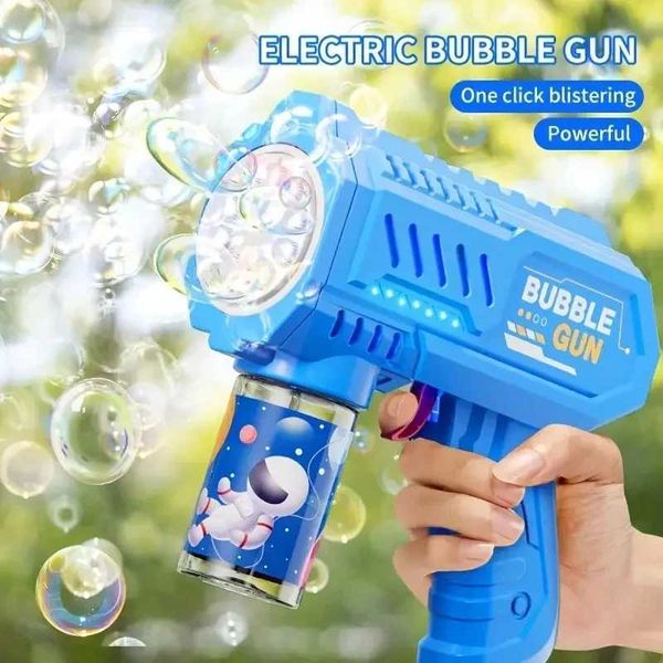 12-hole electric bubble gun for kids, a lighted automatic soap blower perfect for summer outdoor parties