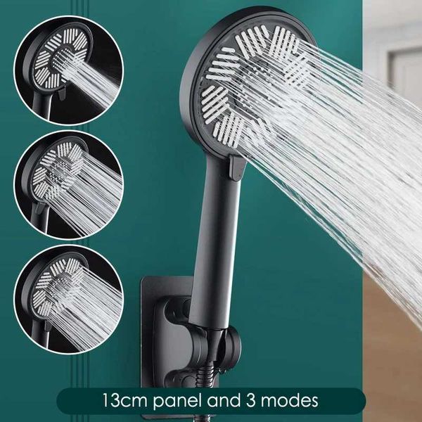 13cm panel shower featuring handheld high-pressure spray with 3 modes, rainfall design, water softener, and anti-clog nozzles M241030