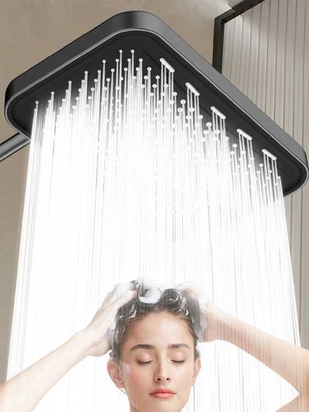 14-inch high-flow rain shower head for ceiling installation, ideal for bathroom upgrades in homes and hotels