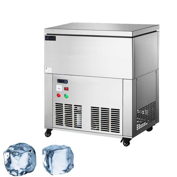1600W Commercial Ice Column Machine for continuous snowflake ice production, featuring 12 tanks for shaved ice use