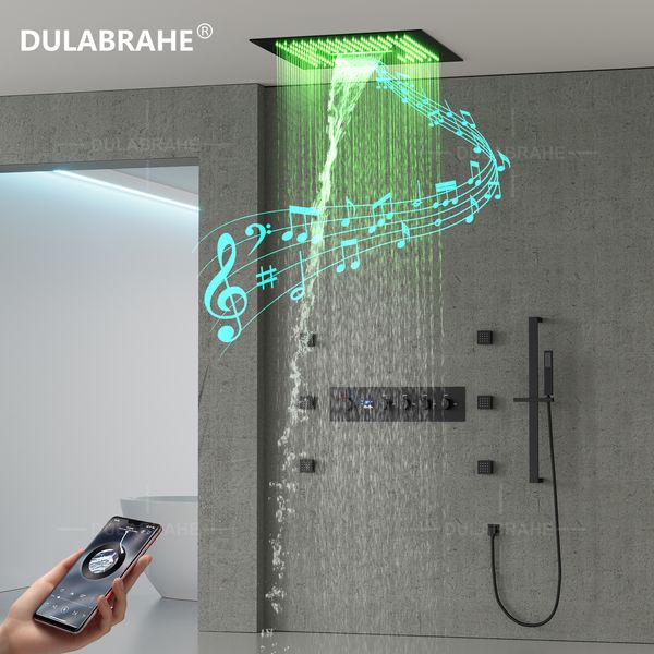 16-inch LED music shower head with digital display for luxurious hot and cold bathroom showers