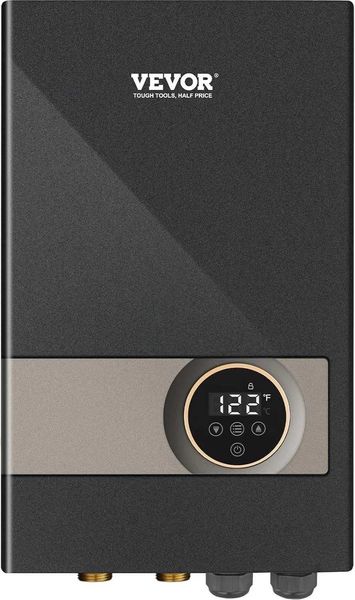 18KW electric tankless water heater with digital temperature display for easy installation and instant hot water supply