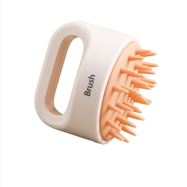 1pc hair brush with soft flexible bristles for scalp care and relaxation, featuring an ergonomic shampoo scrubber design