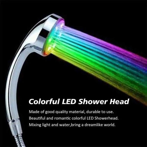 1pcs 7-color LED shower head with automatic romantic lighting for bathrooms