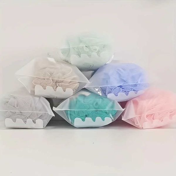 2 large bath loofah sponges for gentle exfoliation and rich lather, saving shower gel while enhancing foam