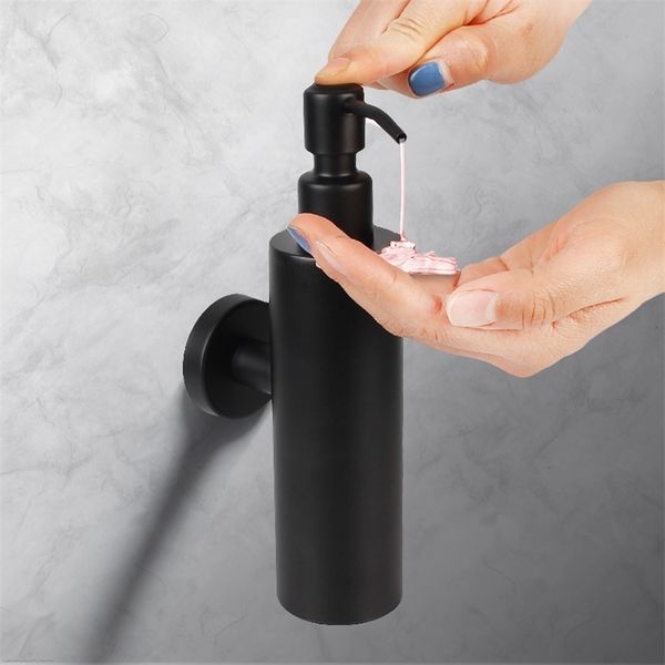 200ml wall-mounted stainless steel soap and shampoo dispenser with pump in 3 styles
