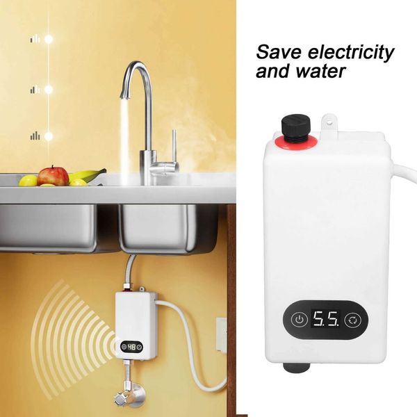 220V 3400W tankless electric water heater with memory function for constant temperature in kitchens