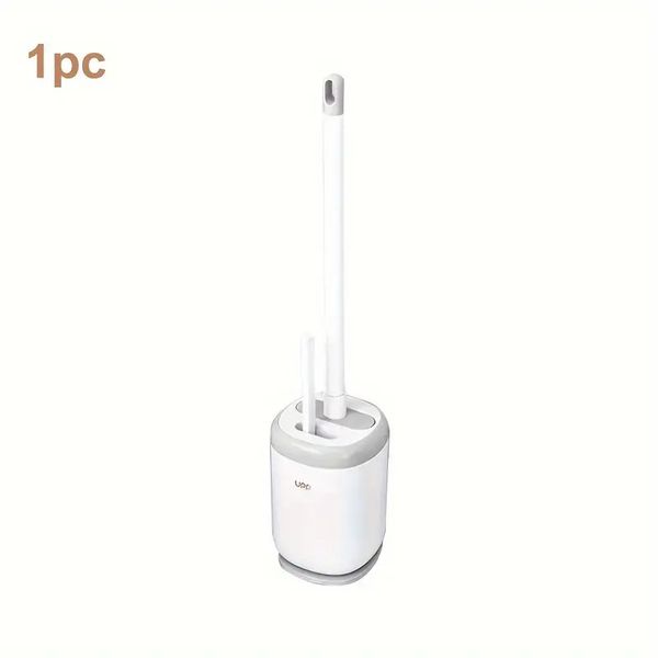 2/3 piece wall-mounted long-handle toilet brush set with stand, flexible toilet cleaner with holder