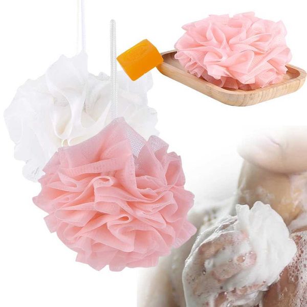 2-in-1 bath ball featuring a drawstring design, soft loofah shower cloth set suitable for both women and men