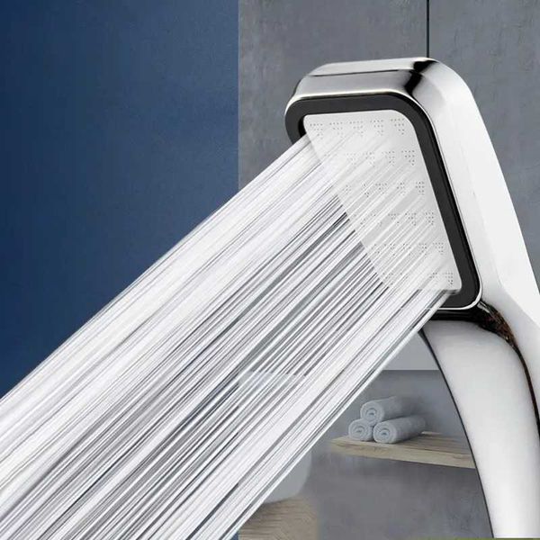 300-hole high-pressure handheld square shower head with water-saving spray nozzle for bathroom use