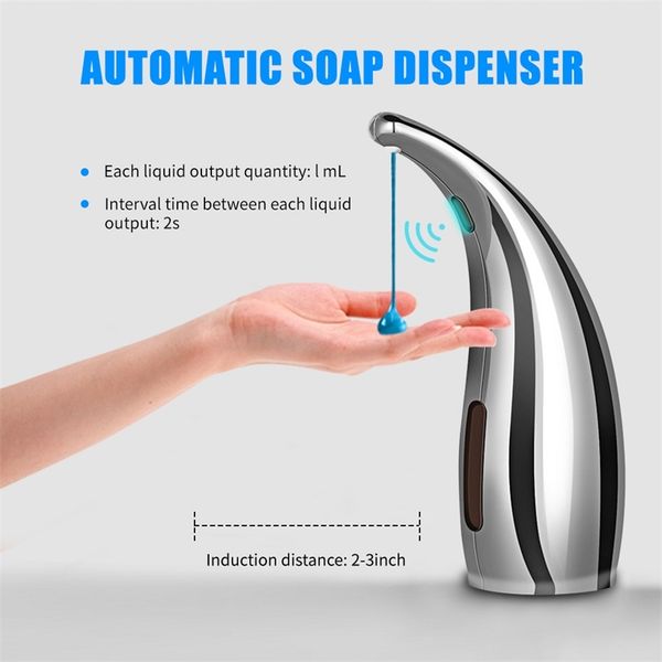300mL hands-free automatic soap dispenser with touchless infrared sensor for kitchen and dish liquid