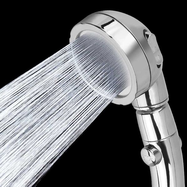 360-degree rotating handheld shower with adjustable 3-spray settings and water-saving ON/OFF pause switch M241030