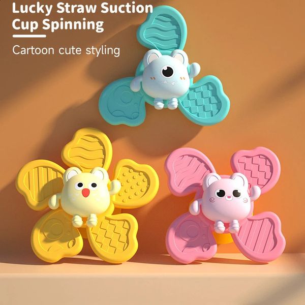3PCS Baby Bath Spinners with Cartoon Sea Animals for Toddlers, Sensory Stress Relief Gyro Toys, Educational Gifts for Kids