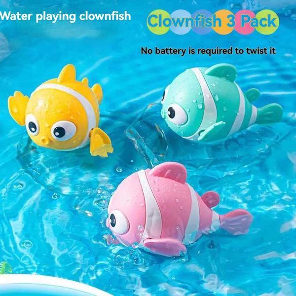3-piece clown fish bath toys for kids - perfect for indoor and outdoor water play - an excellent gift option