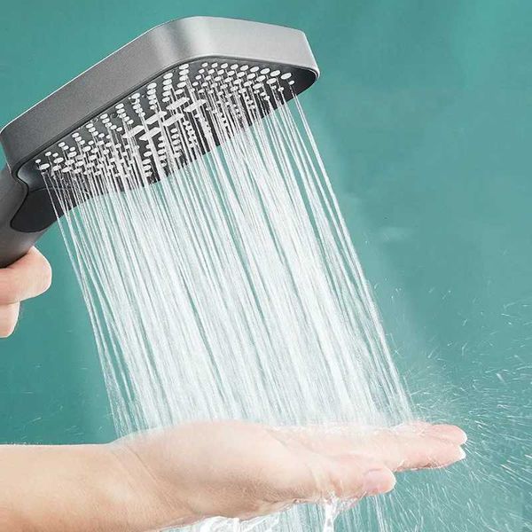 4 adjustable modes for high-flow rain shower head with water-saving high-pressure mixer for bathroom