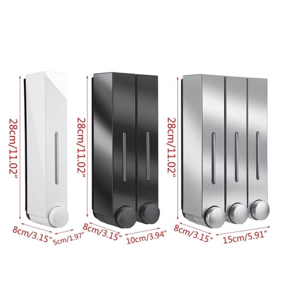 420ML wall-mounted bathroom liquid soap dispenser for hand washing, sanitizing, and showering, suitable for kids and families