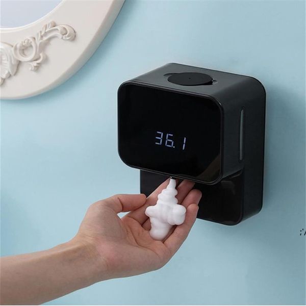 430Ml Automatic Foam Soap Dispenser with Infrared Sensor, Wall-Mounted Hands-Free LED Smart Dispenser for Liquid Soap by Sea CCA12746