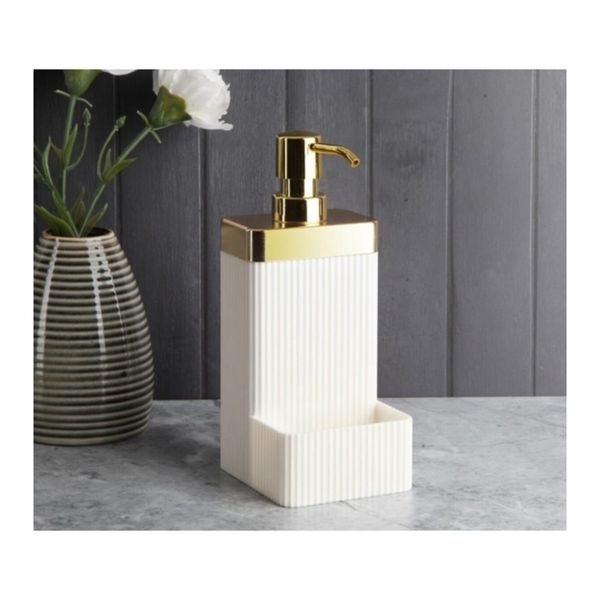 450ml liquid soap dispenser with 8-color sponge holder for kitchen and bathroom, refillable and decorative