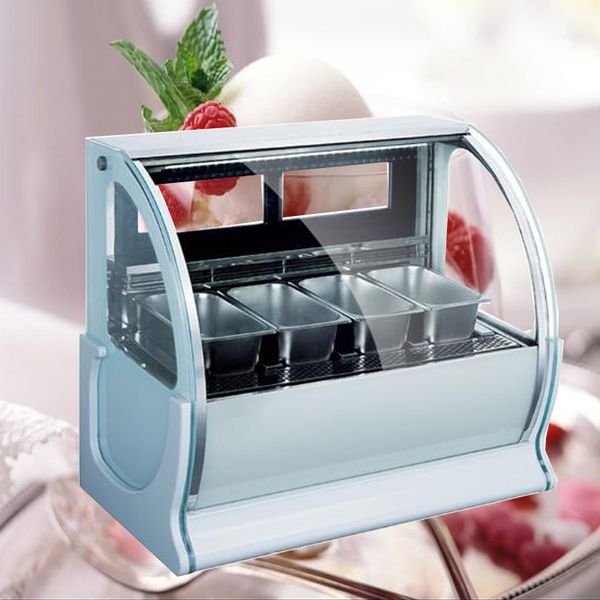4/6/80 compartment commercial ice cream freezers with defogging display for franchise stores