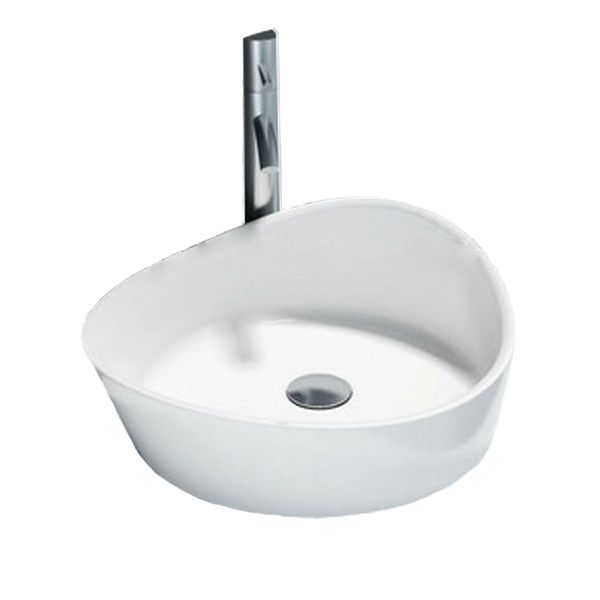 470mm wall-mounted solid surface bathroom sink for cloakrooms, model RS38204