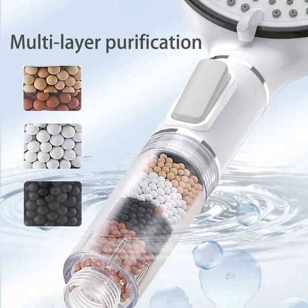 5 Modes Shower Filter for Hygienic Chlorine and Limestone Removal with Handheld Rainfall Bath Z241030