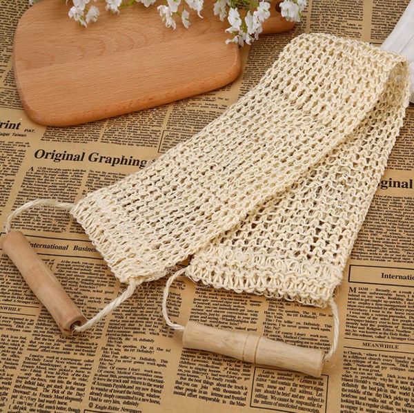 50 durable exfoliating shower scrubbers with wooden handles for skin care