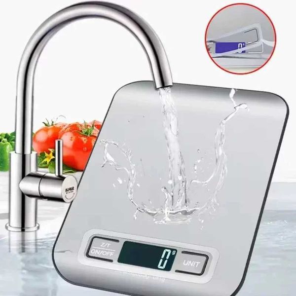 5kg/1g Digital Kitchen Scale with LED Display and Stainless Steel Panel for Weighing Food, Jewelry, and Baking Supplies