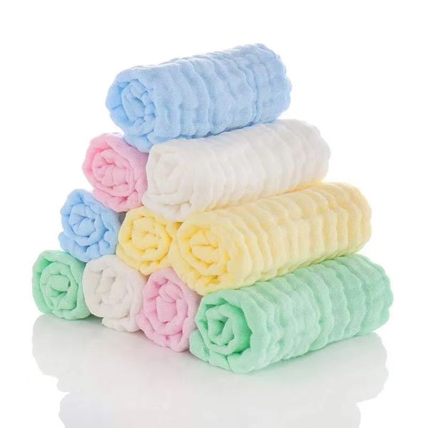 6-layer cotton baby towels for bathing, feeding, and wiping faces