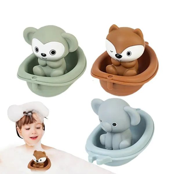 6X stackable bath toys for kids, floating water table and shower play sets with animal figures, perfect toddler birthday gifts