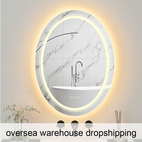 700x500mm LED oval mirror with anti-fog, dimmable backlight and 3 color options for wall-mounted bathroom vanity use