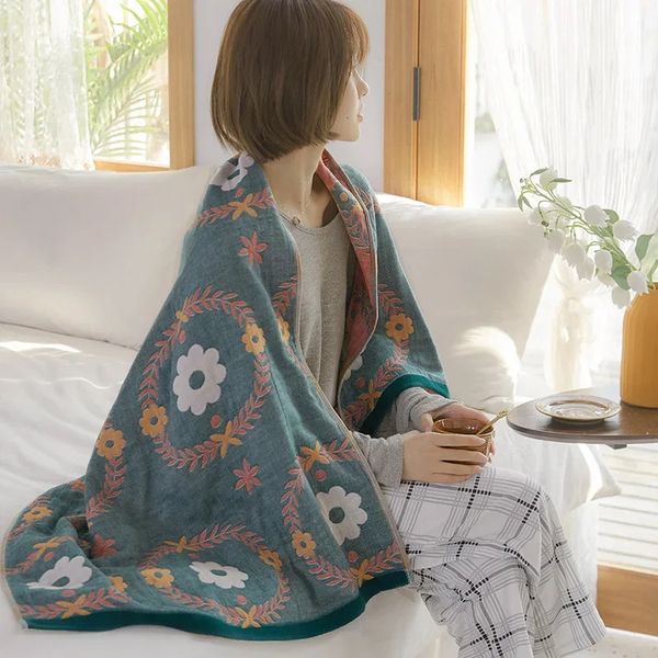 70x140cm cotton gauze bath towel set for women, premium quality with free shipping