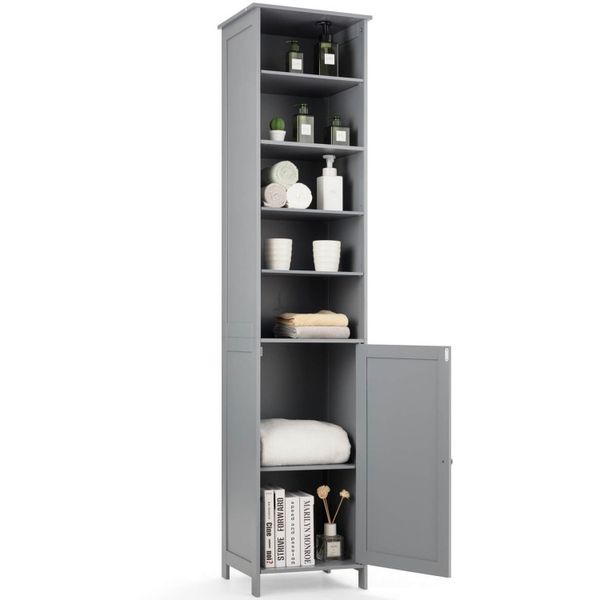 72-inch freestanding bathroom storage cabinet
