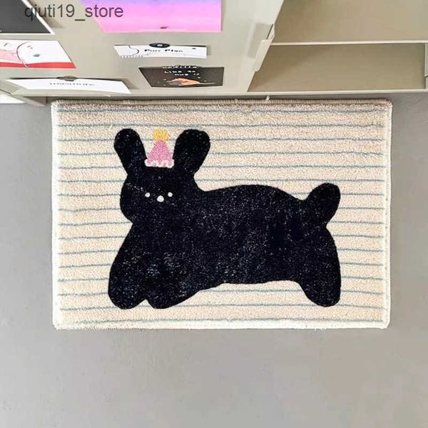 Adorable animal-themed bath mats for windows, floors, bedrooms, living rooms, and doorways featuring cute cartoon cats and dogs
