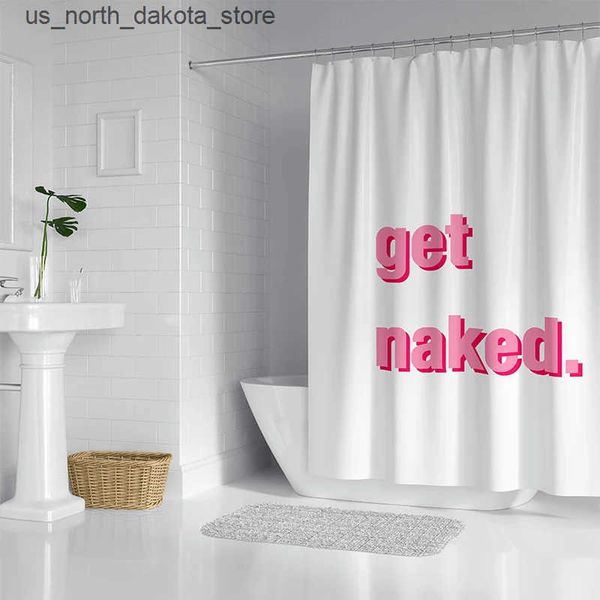 Aertemisi offers a nude pink shower curtain set with loops and hooks for bathroom decor J241205