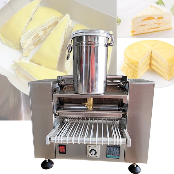 Automatic commercial pancake crepe machine for making mille-feuille cakes and spring roll skins