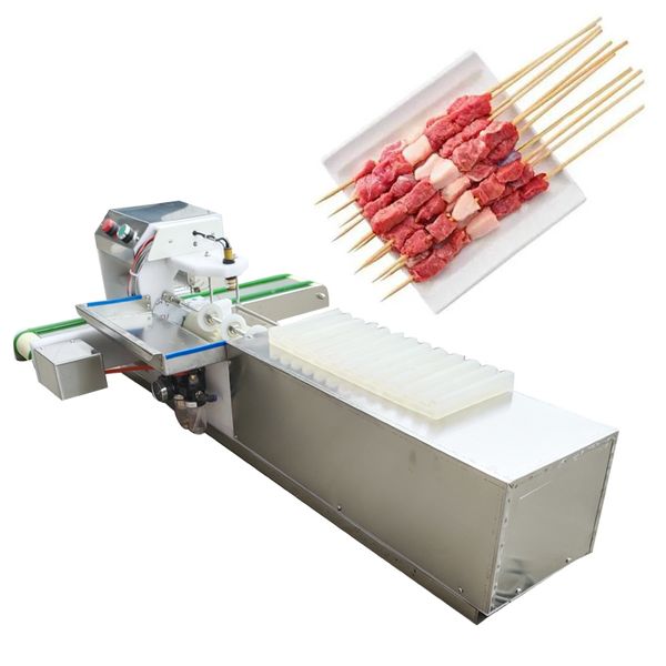 Automatic stainless steel commercial lamb skewer machine for versatile meat stringing