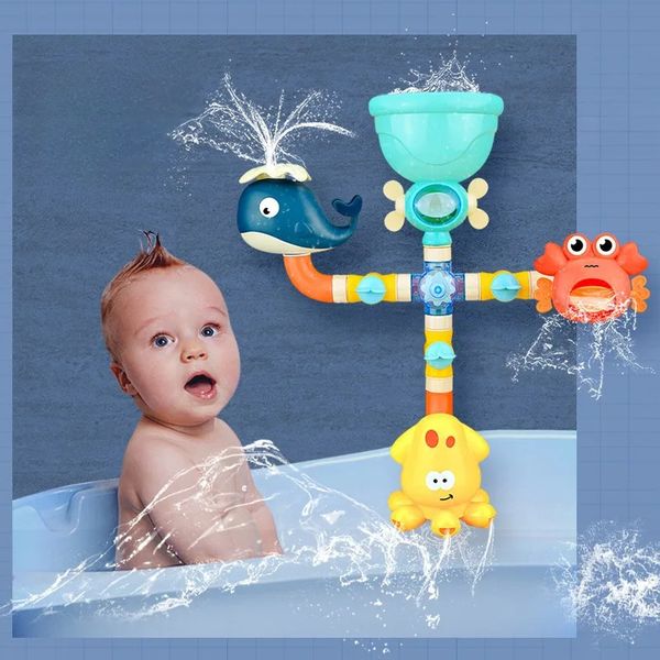 Baby bath toys for water play, tub faucet showers, kids' swimming baths, summer animal-shaped sprays