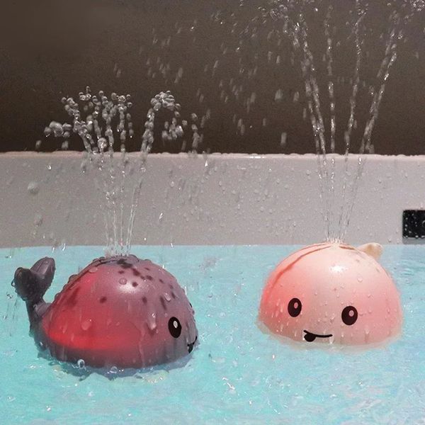 Baby LED musical whale sprinkler bath toy for infants with automatic spray function