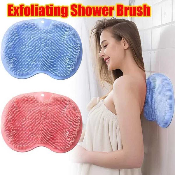 Bath mats with silicone rub back, non-slip shower foot pads featuring suction cups for exfoliating massage