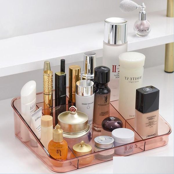 Bathroom organizer with transparent drawers for makeup, skincare, and jewelry storage