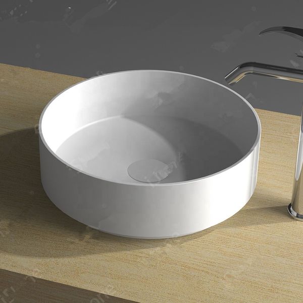 Bathroom Round Countertop Sink Fashionable Cloakroom Corian Coutertop Vanity Wash Basin Solid Surface Resin Lavabo RS38534

Stylish round bathroom sink for countertop installation, fashionable cloakroom vanity wash basin made of durable Corian solid surface resin, model RS38534