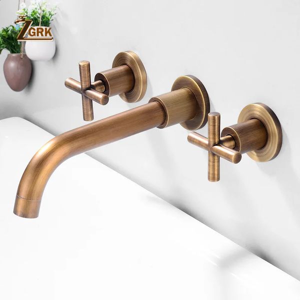 Bathroom Shower Heads Bathtub Basin Mixer Tap Chrome Antique Brass Sink Faucet Wall Mounted 3 Pcs Black Dual Handle 231030