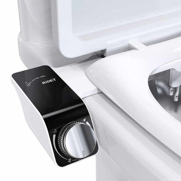 Bathroom Shower Heads Bidet Attachment UltraSlim Toilet Seat Double Nozzle Spiral Adjustable Water Pressure NonElectric Ass Sprayer With Hos