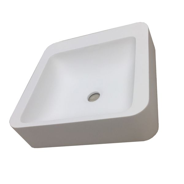 Bathroom Solid Surface Stone Wash Sink Above Counter Washbasin Laundry Vessel RS3861